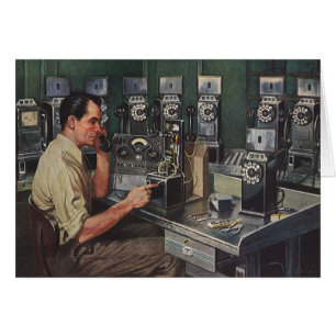  zakenman, telefonische reparateur betalen