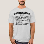 Zakenman Zelfstandig naamwoord Cool Bedrijfsmedewe T-shirt (Voorkant)