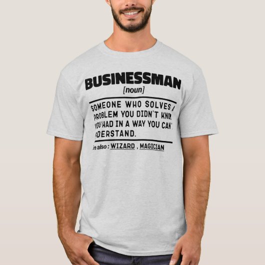 Zakenman Zelfstandig naamwoord Cool Bedrijfsmedewe T-shirt (Voorkant)