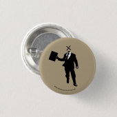 zakenman zonder hoofd ronde button 3,2 cm (Voorkant /achterkant)