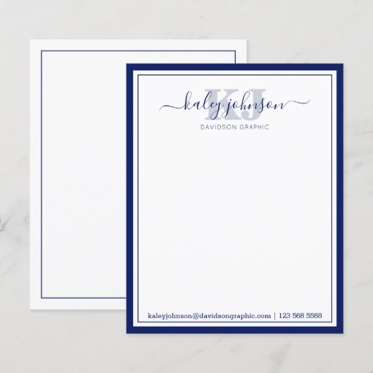 Zakenmarine | Van het bureau van de Kaart van de n (Voorkant / Achterkant)