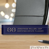 Zakenmarinenblauw Naambordje