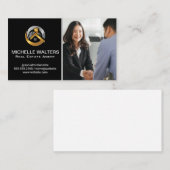 Zakenmensen die handen schudden visitekaartje (Voorkant / Achterkant)