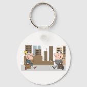 zakenmensen die in de stad bijeenkomen sleutelhanger (Voorkant)