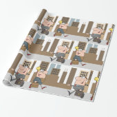 Zakenmensen vergaderen in de stad cadeaupapier (Uitgerold)