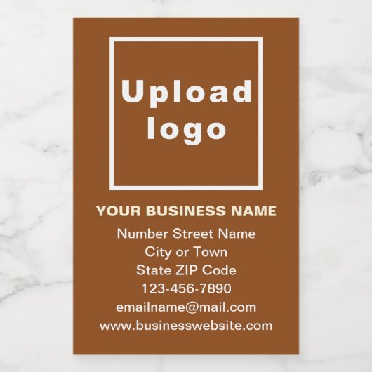 Zakenmerk op bruin portretformaat Etiket (Enkel label)