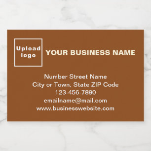 Zakenmerk op bruin rechthoekig etiket