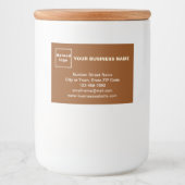 Zakenmerk op bruin rechthoekig etiket (Voorkant)