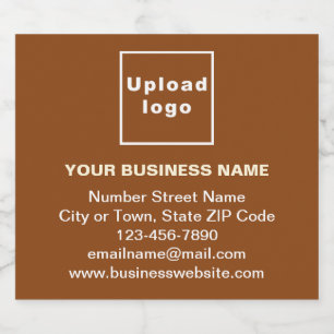 Zakenmerk op bruine bierflesetiket bier etiket