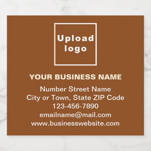 Zakenmerk op bruine bierflesetiket bier etiket (Enkel label)