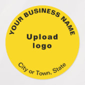 Zakenmerk op Geel Rond plaketiket Labels (Design 1)