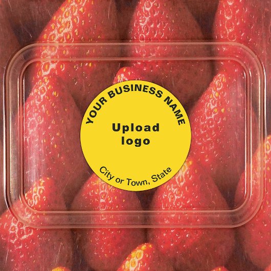 Zakenmerk op Geel Rond plaketiket Labels