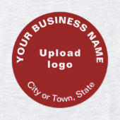 Zakenmerk op het etiket op rood cirkelijzer labels (Design 1)