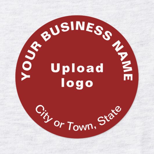 Zakenmerk op het etiket op rood cirkelijzer labels (Design 1)