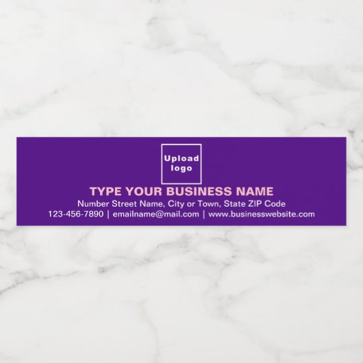 Zakenmerk op het Paarse etiket op de fles (Enkel label)