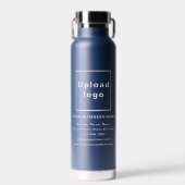 Zakenmerk op marineblauw geïsoleerd waterflesje waterfles (Voorkant)