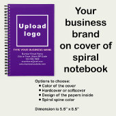 Zakenmerk op Paars Notitieboek