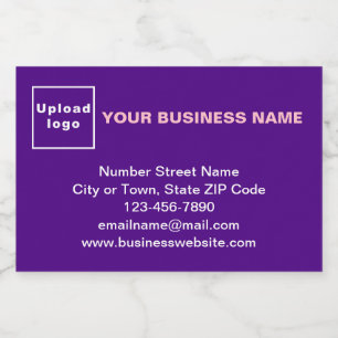 Zakenmerk op Paars Rechthoeketiket Voedselcontainer Etiket