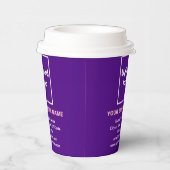 Zakenmerk op Paarse papierbeker Papieren Bekers (Rechts)