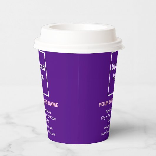 Zakenmerk op Paarse papierbeker Papieren Bekers (Rechts)