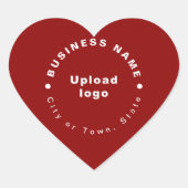 Zakenmerk op Red Heart Shape Sticker (Voorkant)