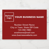 Zakenmerk op rood rechthoekig etiket (Enkel label)