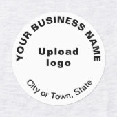 Zakenmerk op wit cirkelijzer op etiket labels (Design 1)