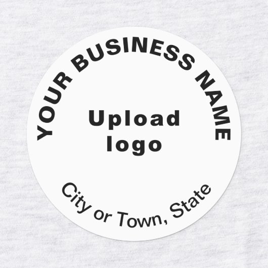 Zakenmerk op wit cirkelijzer op etiket labels (Design 1)