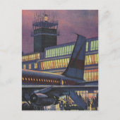  zakenpassagiers aan boord van het vliegtuig briefkaart (Voorkant)