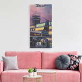  zakenpassagiers aan boord van het vliegtuig canvas afdruk (Insitu (Woonkamer))