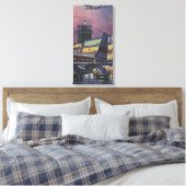  zakenpassagiers aan boord van het vliegtuig canvas afdruk (Insitu (Slaapkamer))