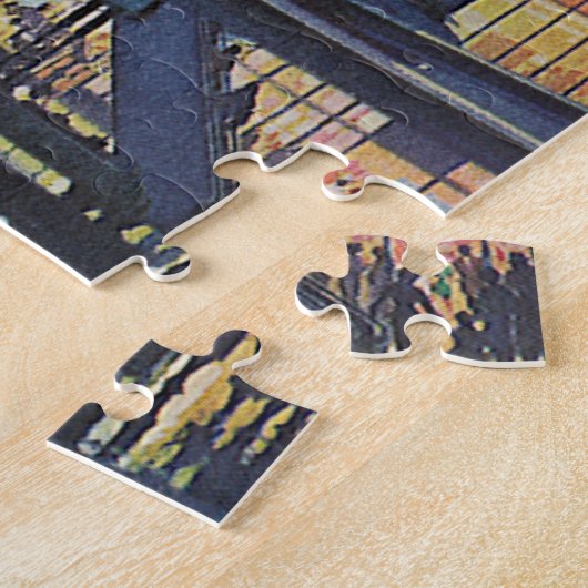  zakenpassagiers aan boord van het vliegtuig legpuzzel (Zijkant)