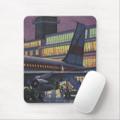  zakenpassagiers aan boord van het vliegtuig muismat (Met muis)