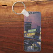 zakenpassagiers aan boord van het vliegtuig sleutelhanger (Voorkant)