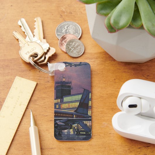 zakenpassagiers aan boord van het vliegtuig sleutelhanger (Bureau)