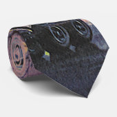  zakenpassagiers aan boord van het vliegtuig stropdas (Opgerold)