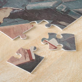  zakenreizen, lezen op het vliegtuig legpuzzel (Zijkant)