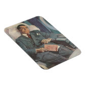  zakenreizen, lezen op het vliegtuig magneet (Rechterzijde)