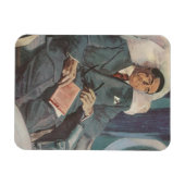  zakenreizen, lezen op het vliegtuig magneet (Horizontaal)