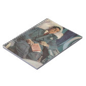 zakenreizen, lezen op het vliegtuig notitieboek (Linkerzijde)