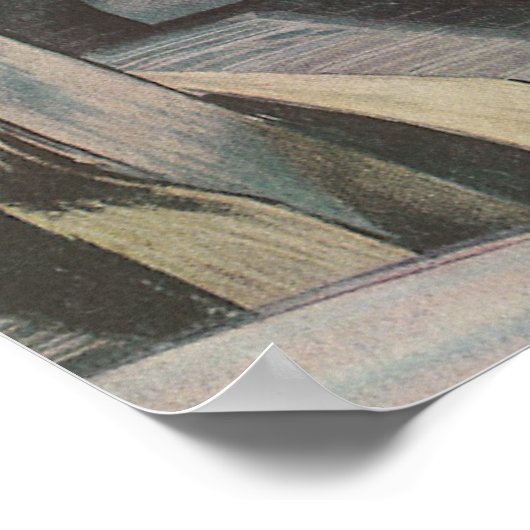  zakenreizen, lezen op het vliegtuig poster (Hoek)