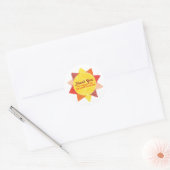 Zakenstickers bedankt - zonneschijn ronde sticker (Envelop)