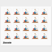 Zakenvoorlezers Vierkante Sticker (Vel)