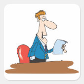 Zakenvoorlezers Vierkante Sticker (Voorkant)