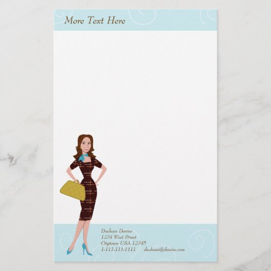 Zakenvrouw Briefpapier (Voorkant)