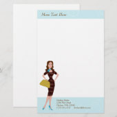 Zakenvrouw Briefpapier (Voorkant / Achterkant)