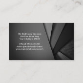 Zakenvrouw die modelhuis vasthoudt | Onroerend goe Visitekaartje (Achterkant)