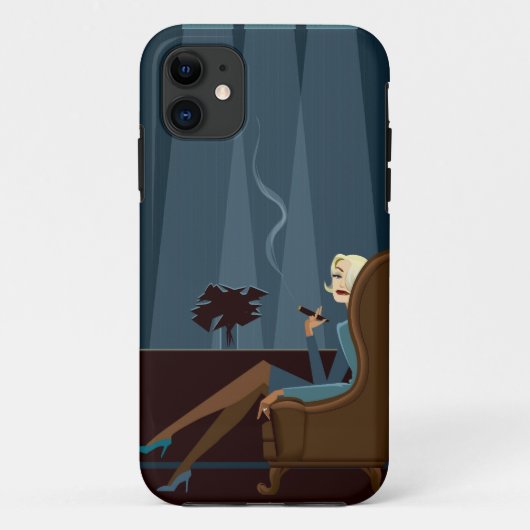 Zakenvrouw die sigaar rookt Case-Mate iPhone case (Achterkant)