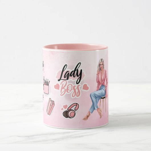 Zakenvrouw dromen en doelen mok (Midden)