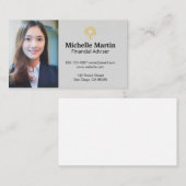 zakenvrouw | Financiële geldboom Logo Visitekaartje (Voorkant / Achterkant)